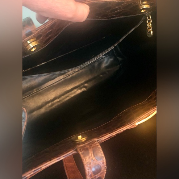 Salvatore Ferragamo leather embossed croc vintage bag - Picture 8 of 11